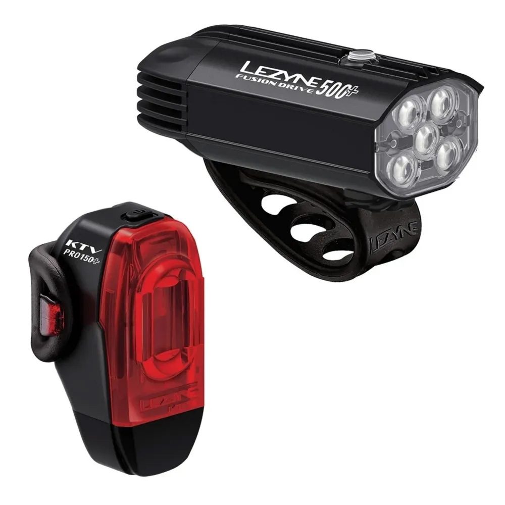 Lezyne - Fusion Drive 500+ / KTV Drive Pro+ Pair - Black