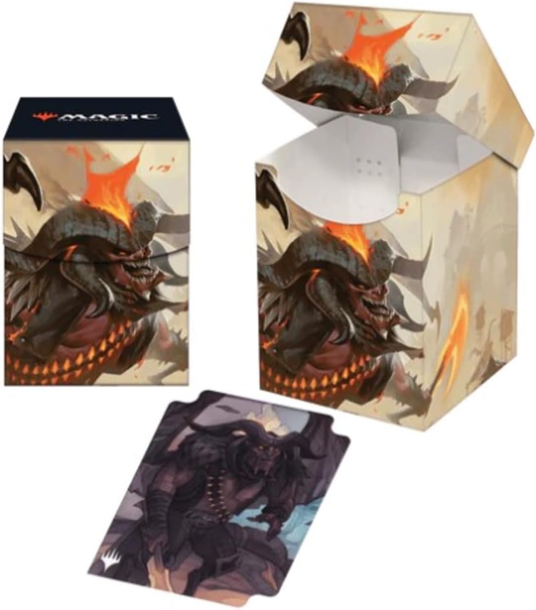 Ultra Pro - Outlaws of Thunder Junction 100+ Deck Box® Ft. Rakdos for Magic: The Gathering, TCG collectible gaming accessory protective card deck holder