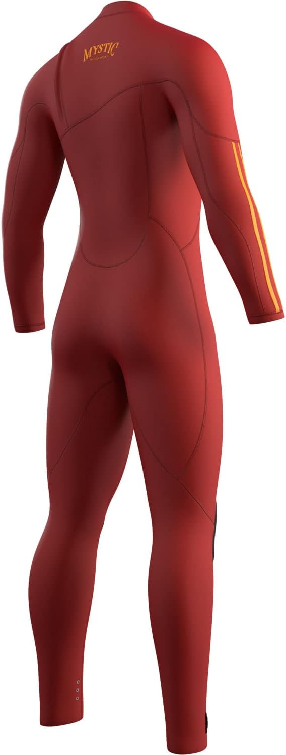 Mystic Watersports - Surf KiteSurf & Windsurfing Mens The One 4/3mm Zip Free Wetsuit - Red - Thermal Warm Heat Layer