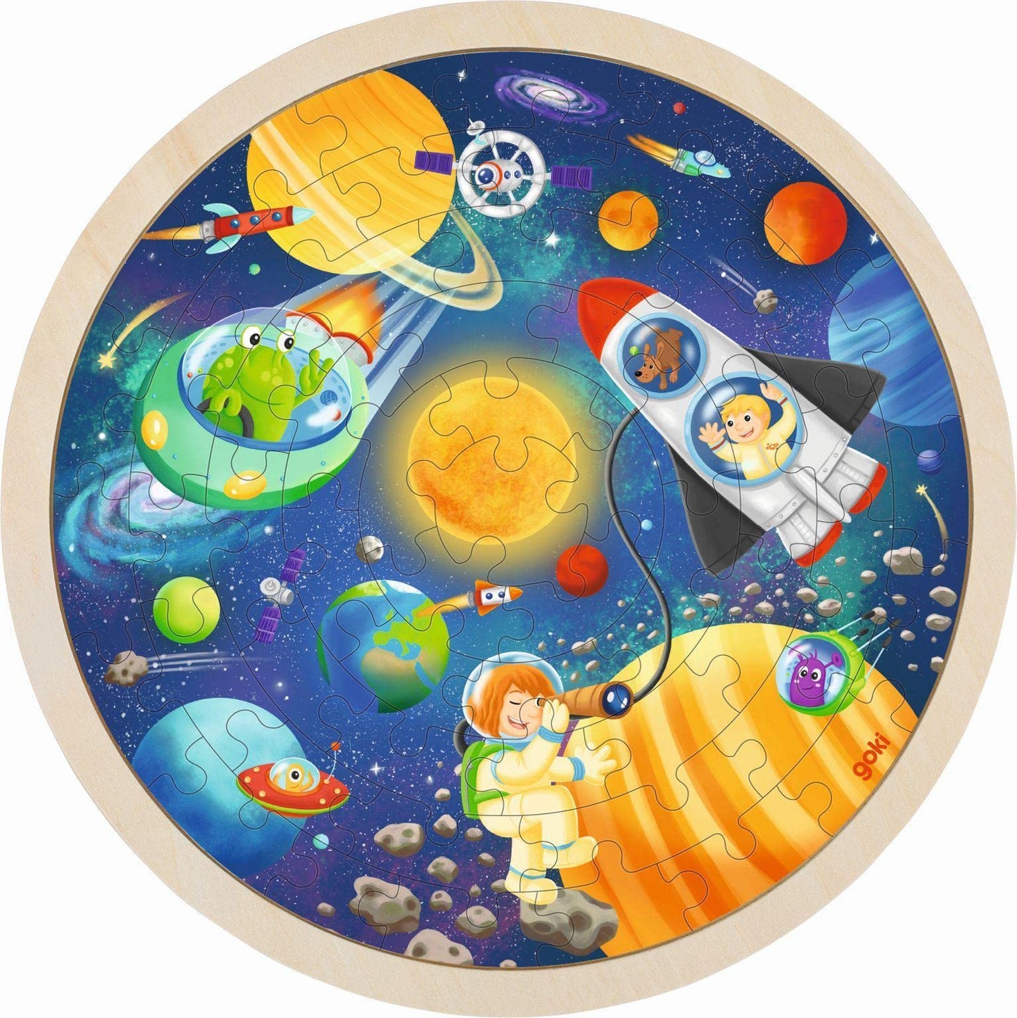 GOKI- Puzzle Circular Universo Juegos de Mesa, Multicolor (57365