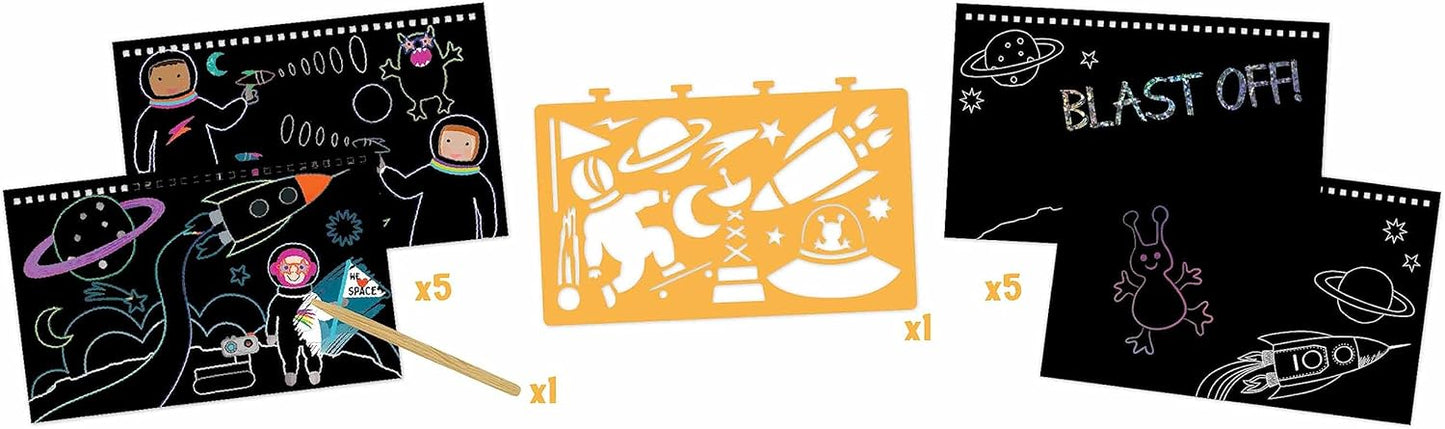 Floss & Rock Spazio Scratch and Play per bambini dai 3 anni in su, lunghezza 26,5 cm, gioco creativo