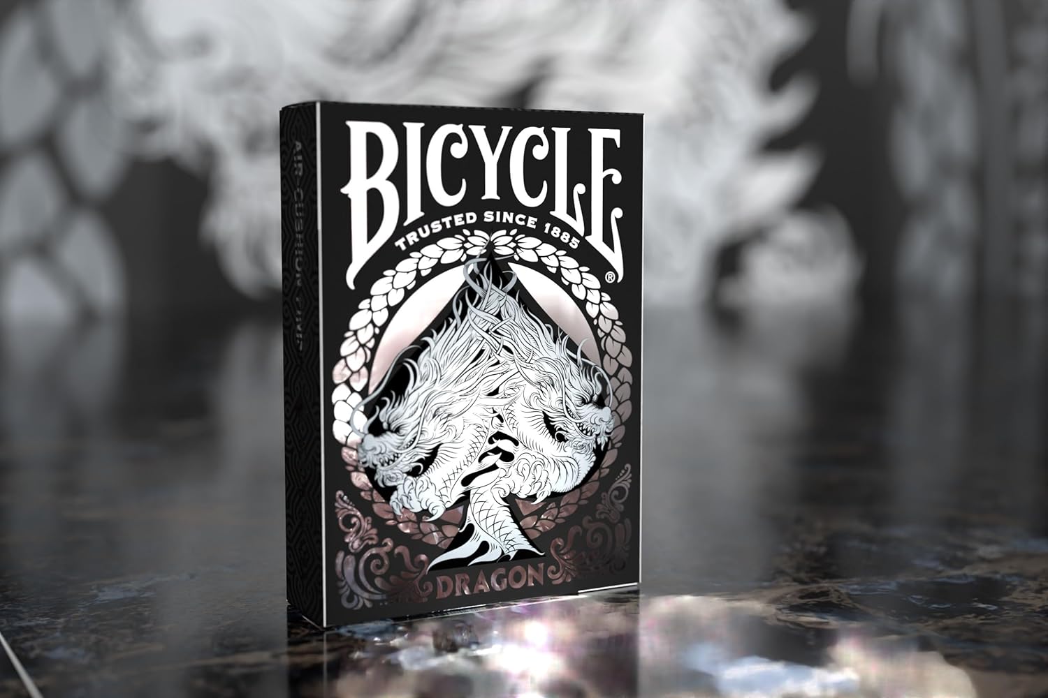 Bicycle Black Dragon Playing Cards - 1 Deck, Air Cushion Finish, Professional, Superb Handling & Durability, Great Gift For Card Collectors
