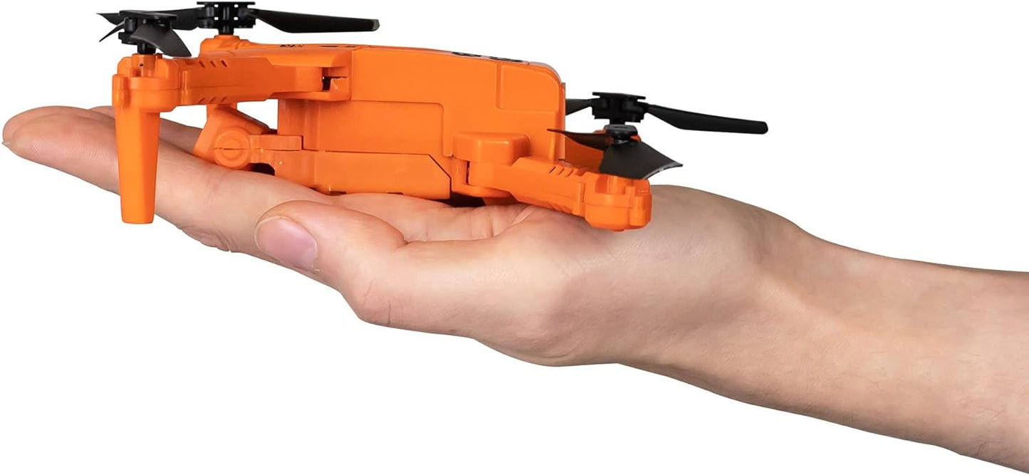 Revell Control 23810 Remote Control Quadcopter "Pocket Drone" With Precise 2.4 GHz Control, Folding, Carried In Transmitter, Altitude Sensor, Flip, One Push Take Off/Land, 720K Camera, 11cm in length