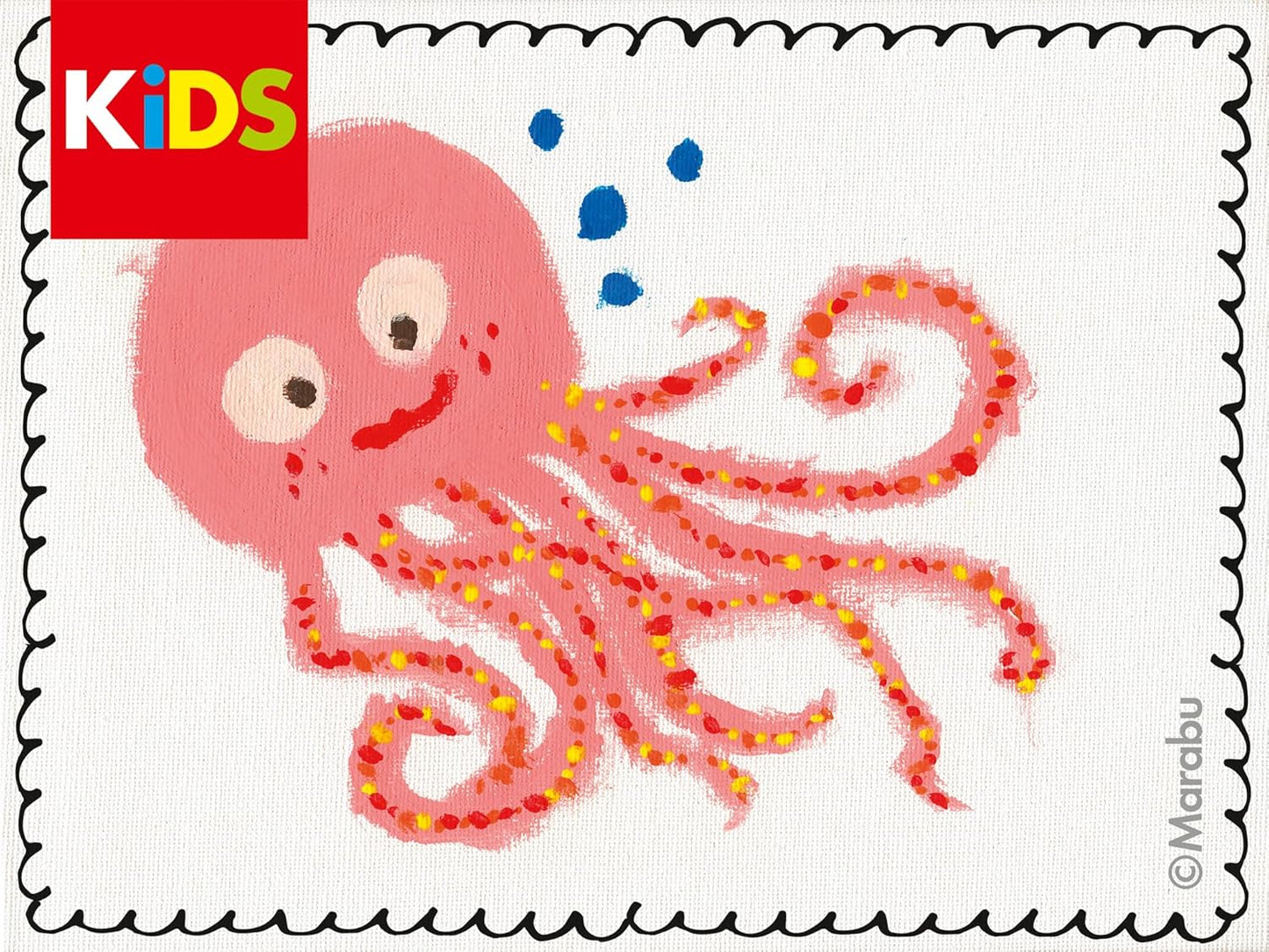 Marabu Kids Little Artist Art Box, Scatola Creare Oggetti 3 Anni in su, con 6 Colori per Bambini da 36 ml, pennelli e Lavagna per colorare, 0305000000114, Multicolor, Universal