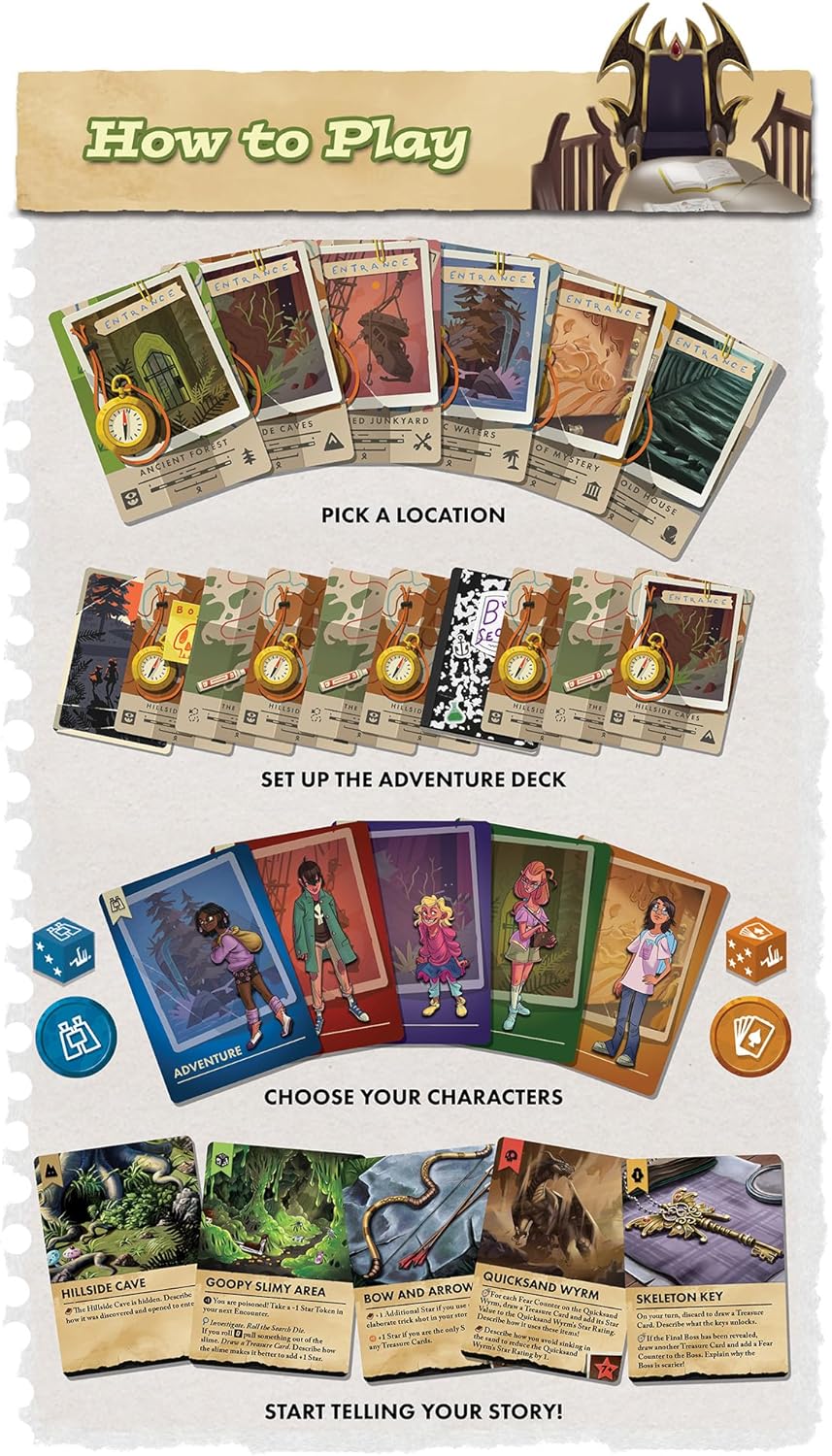 The Siblings Trouble: Expanded Deluxe Edition - Cooperative Exploration Storytelling Card Game, Ages 12+, 2-5 Players, 30 Min