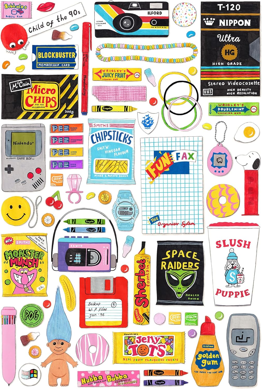 In the 80s 1000 Piece Jigsaw Puzzle for Adults | Premium 100% Recycled Board | 80s Retro 1000 Piece Puzzle for Adults | Retro Gifts | Happily Jigsaw Puzzles