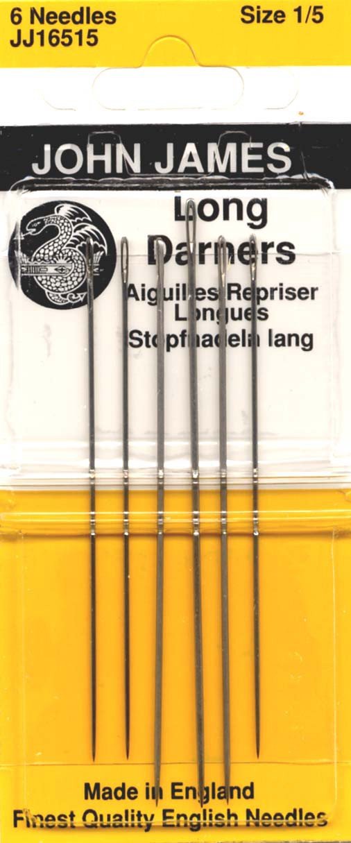 Colonial Needle 6 Count John James Long Darners Assorted Needles, Size 1/5