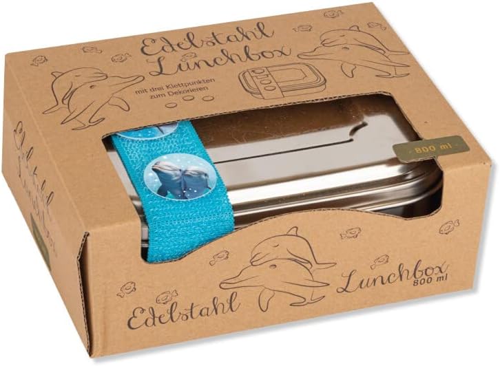 RVS Lunchtrommel - Dolfijn
