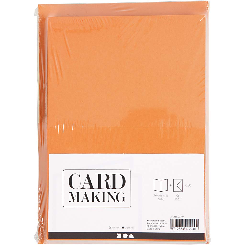 Karten & Kuverts Kartengr??e 105x15 Cm Umschlaggr??e 115x165 Cm 50 Sets Sortierte Farben