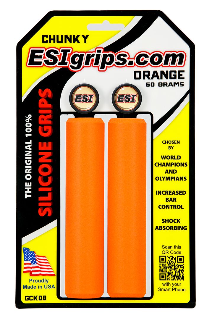 ESI Bar Grips MTB Chunky Silicone Orange One Size