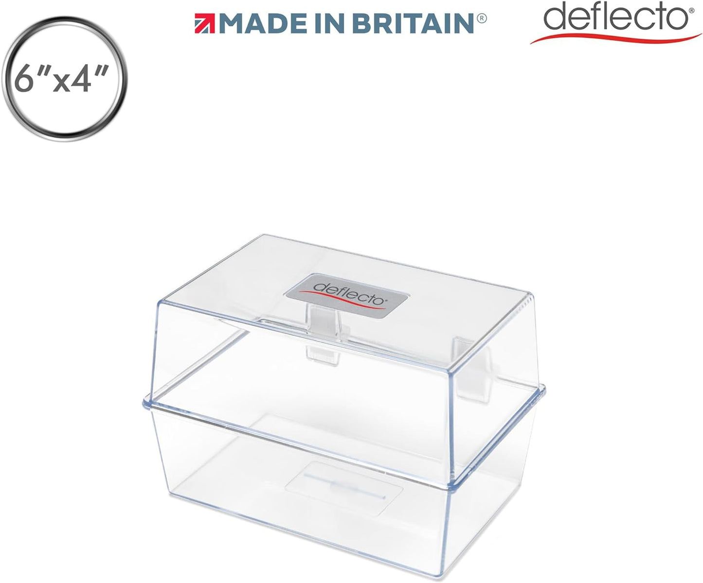 Deflecto® 6" x 4" Card Index Box