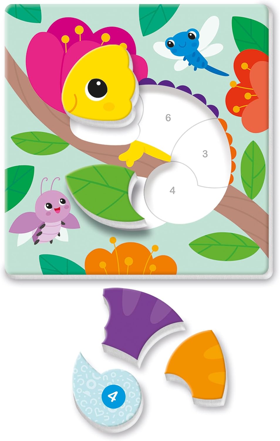 Clementoni - Sapientino Logic Farben-Illustrate, Verband, Karten zum Pairing, Flashcards Zahlen und Tiere, Lernspiel 4 Jahre, Italienisch, Made in Italy, Mehrfarbig, 16463