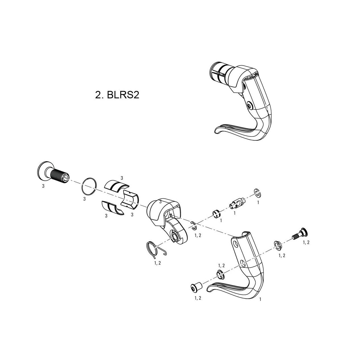 SRAM Spare Brake Lever Hardware Kit Tt Tt500, Tt900 Qty1