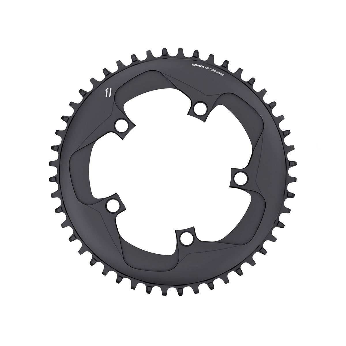 SRAM Chain Ring X-Sync 11Speed 110 Alum Black Bb30 Or Gxp Black 11Speed 48T