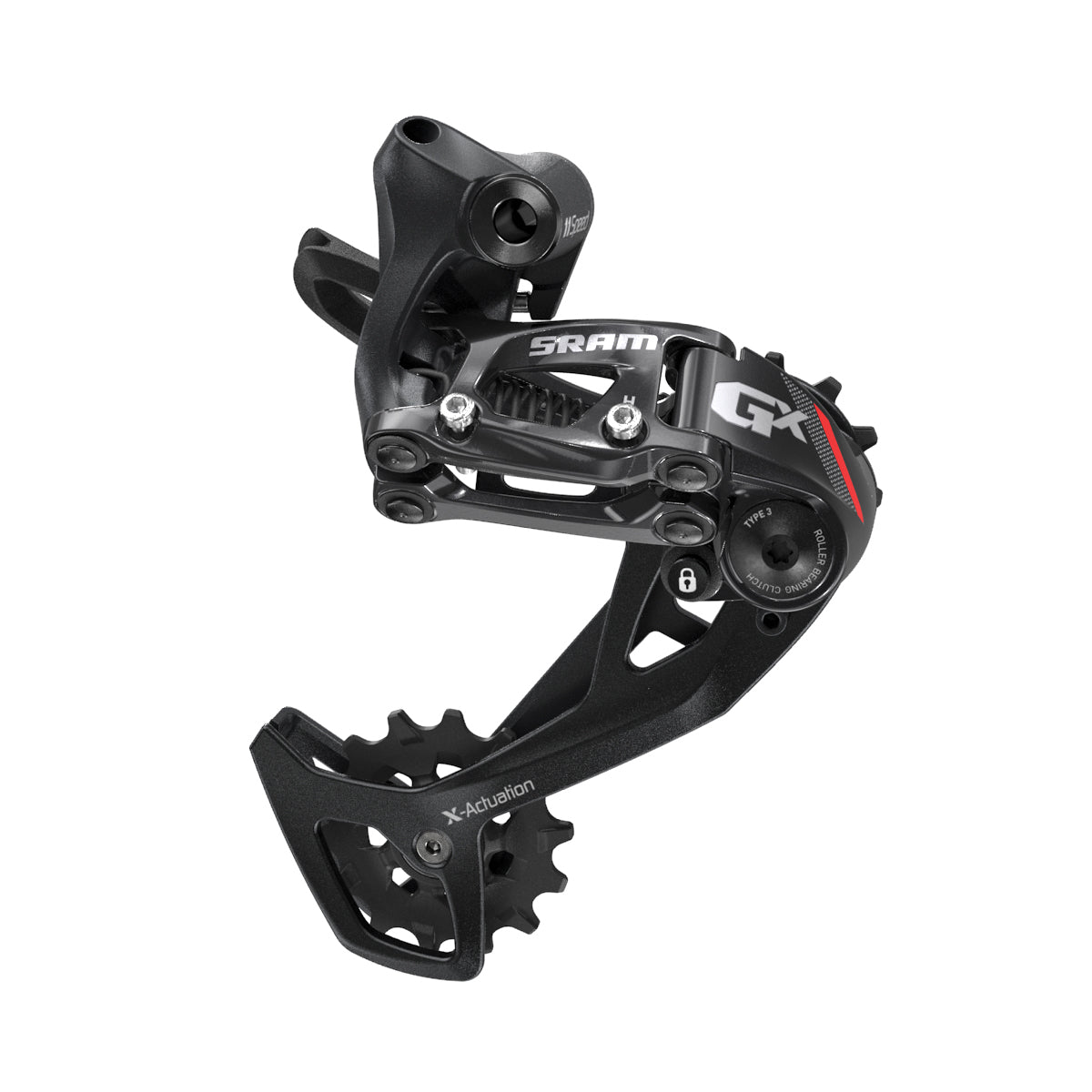 SRAM Rear Derailleur GX 2X11-Speed Long Cage Red Red 11Speed Medium