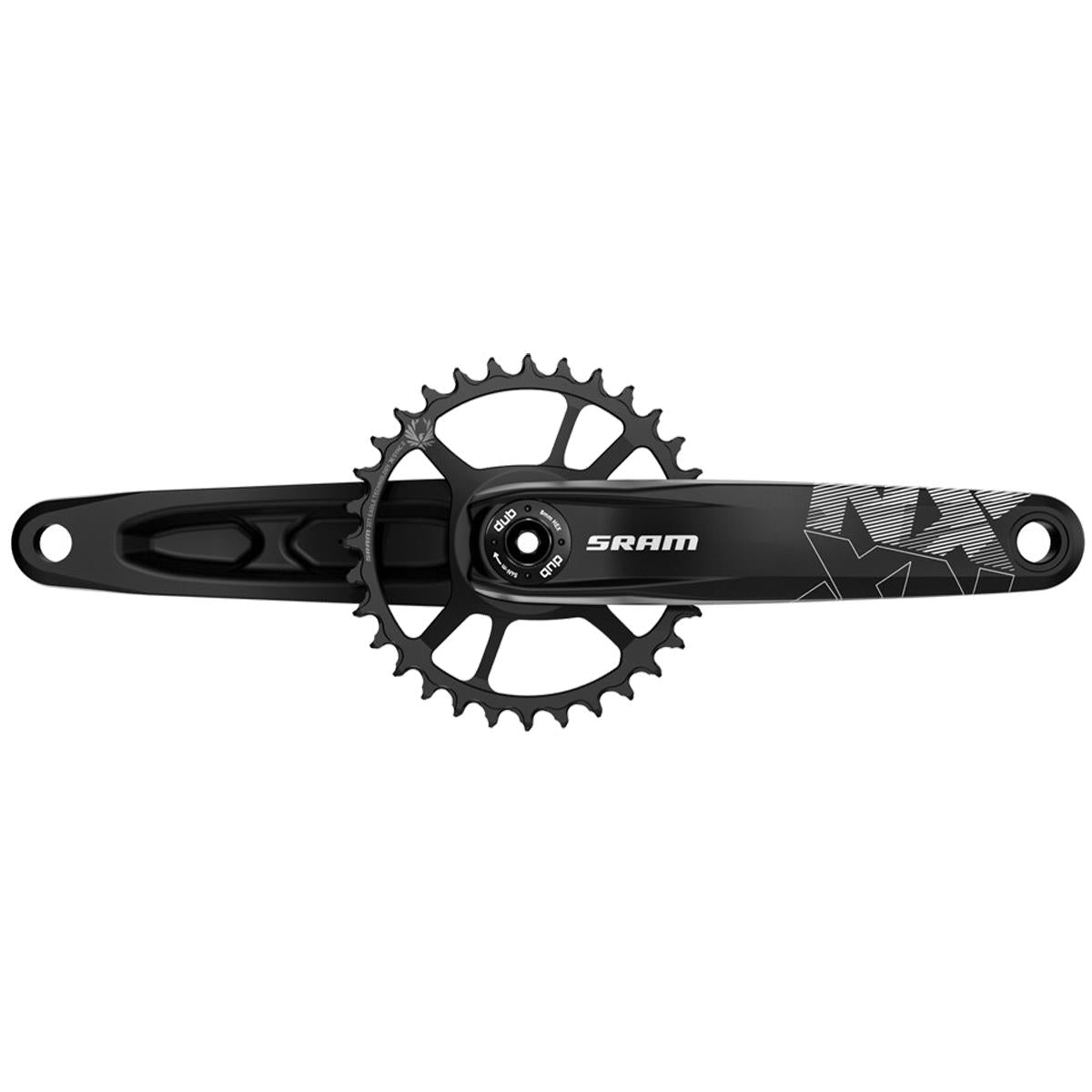 SRAM Crank Nx Eagle Dub 12S W Direct Mount 32T X-Sync 2 Steel Chainring Black (Dub Cups/Bearings Not Included) Black 165mm