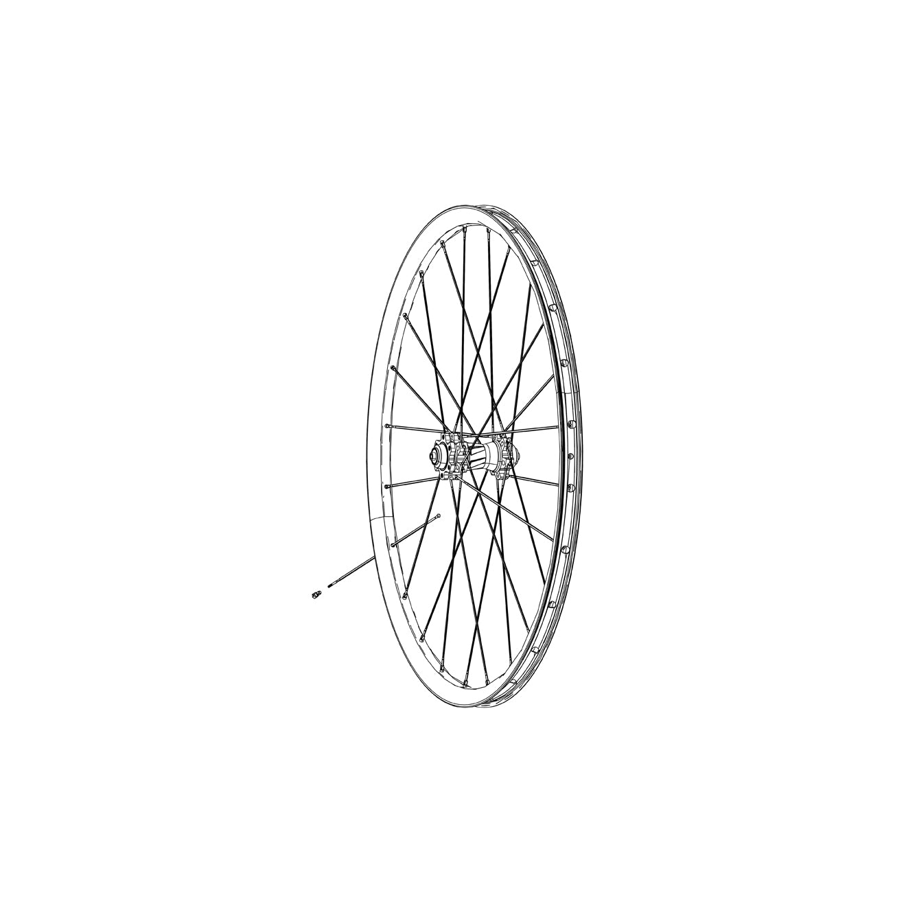 Zipp Spare Spokes, Nipples, Washers 3-Pack Cx-Ray J-Bend External Black Black 286mm