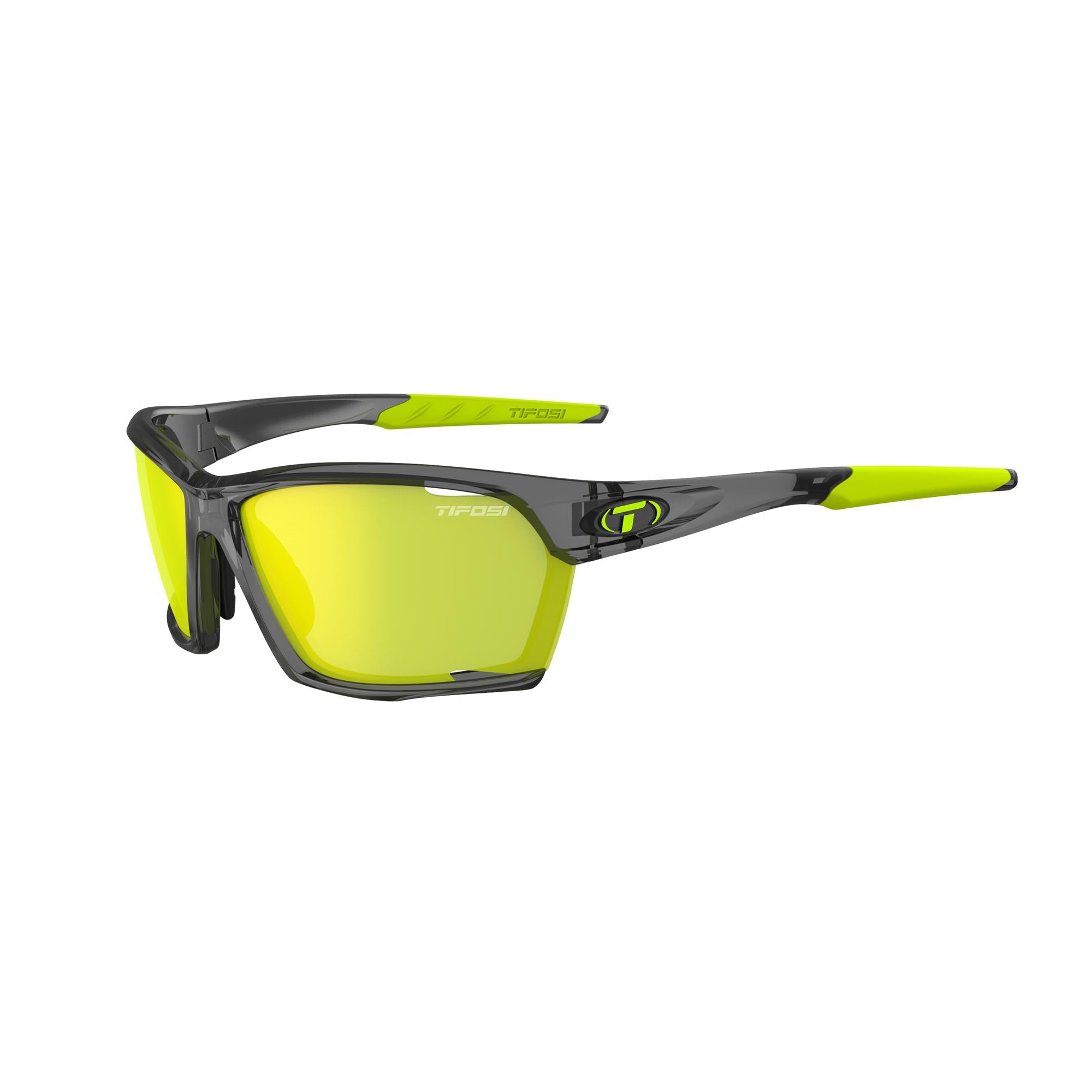 Tifosi Kilo Interchangeable Clarion Lens Sunglasses Crystal Smoke/Clarion Yellow/Ac Red/ Cle