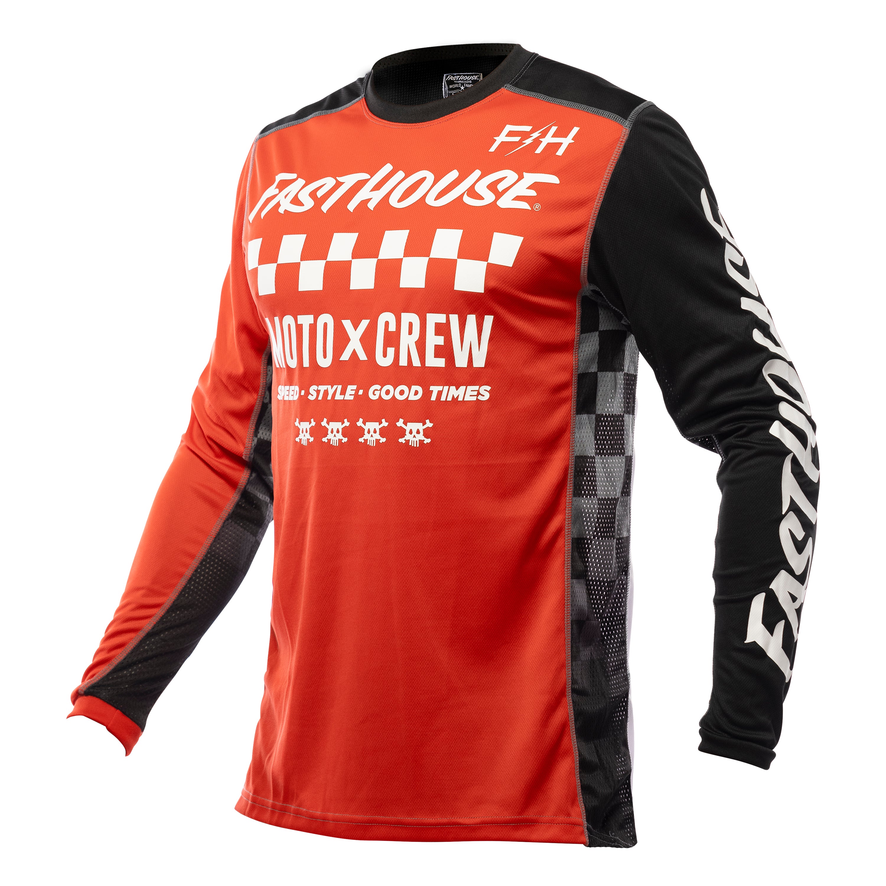 Fasthouse Grindhouse Alpha Long Sleeve Jersey 2021 Red/Black XL