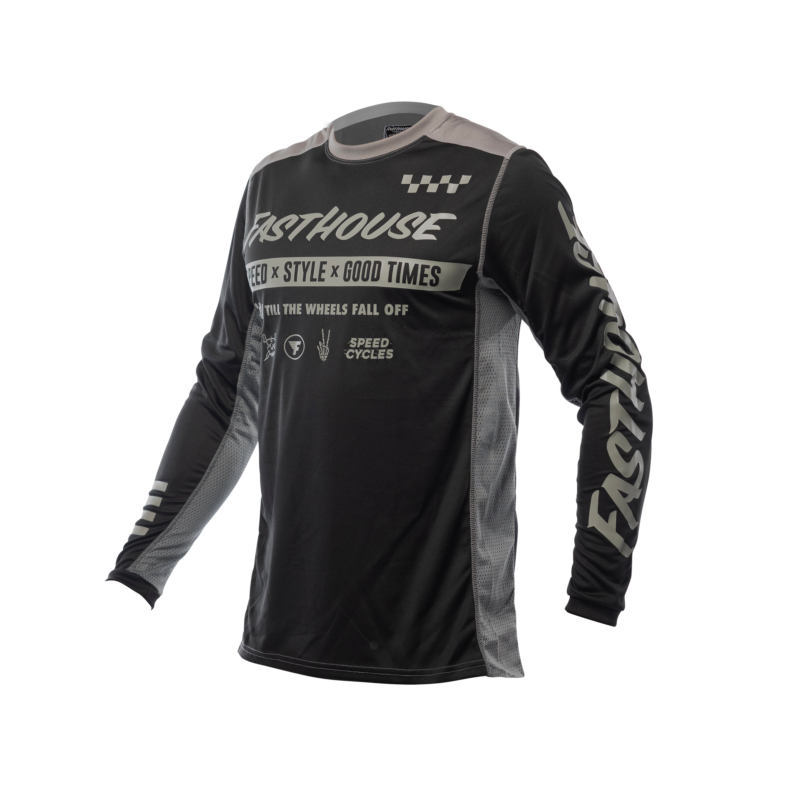 Fasthouse Youth Grindhouse Domingo Long Sleeve Jersey 2021 Black Ym