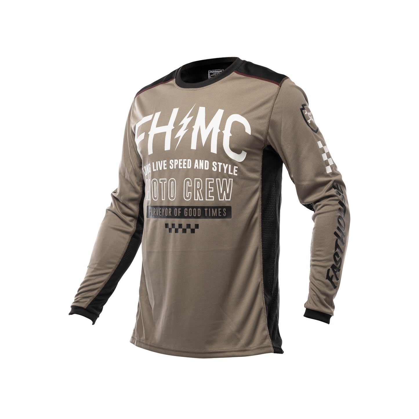 Fasthouse Youth Grindhouse Cypher Long Sleeve Jersey 2021 Moss/Grey Ys