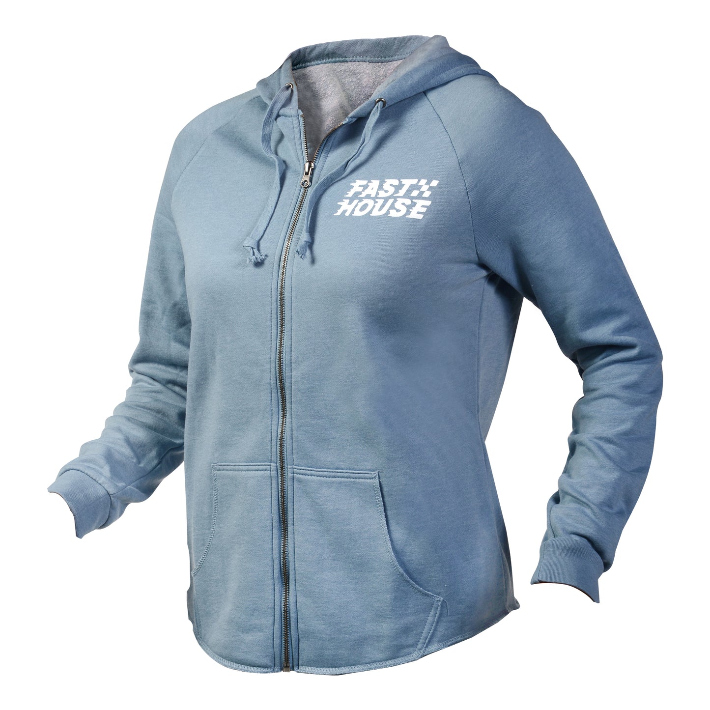 Fasthouse Women's Drift Zip Up Hoodie Misty Blue WXL