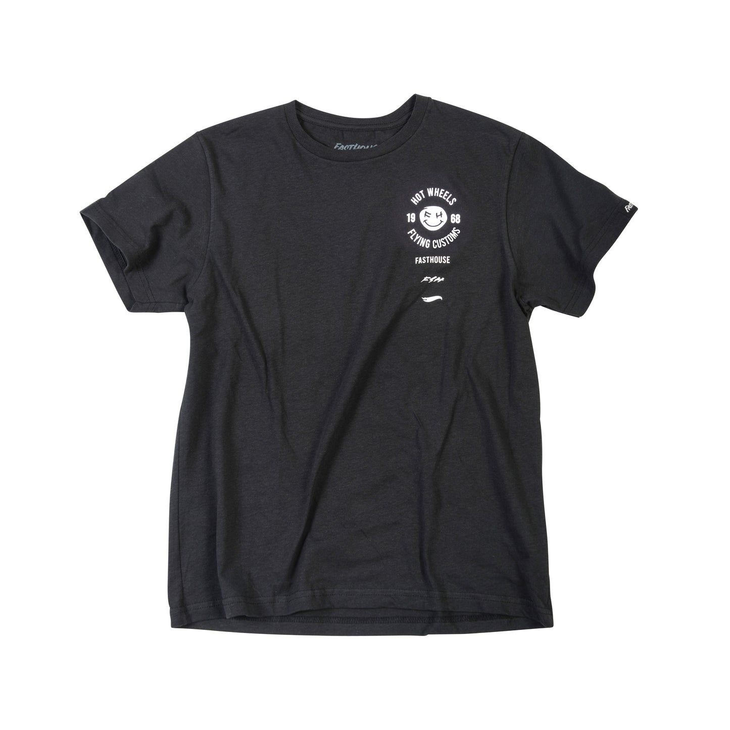 Fasthouse Youth Stacked Hot Wheels Tee 2022 Black Ym