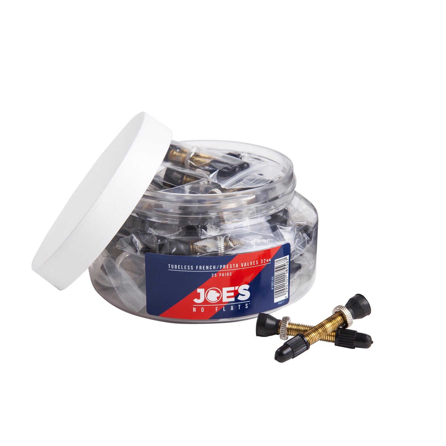 Joe's No Flats Tubeless Presta Valves (Jar 25 Pairs) 40Mm