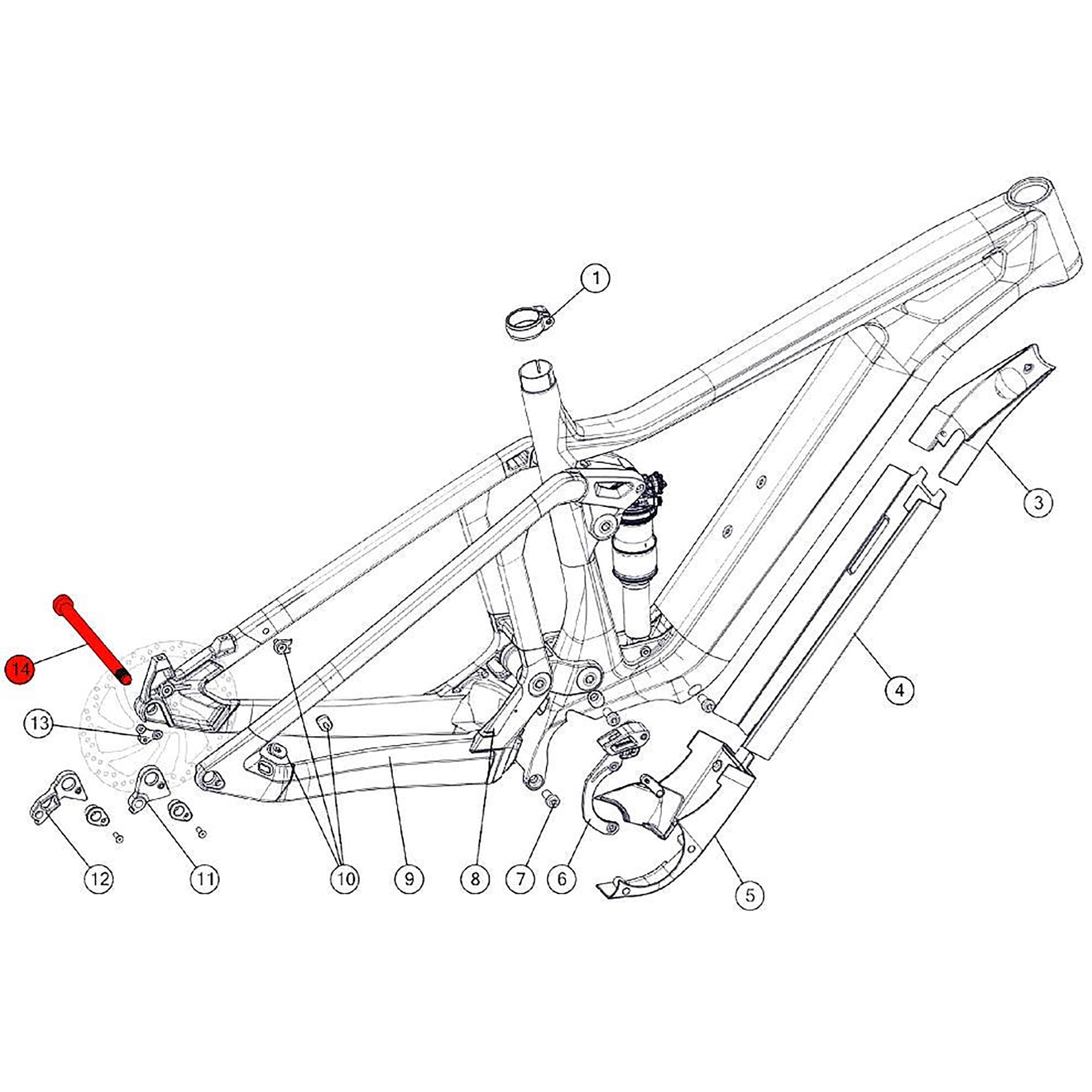 BMC Spare Trailfox Amp Rear Axle (1 Piece)