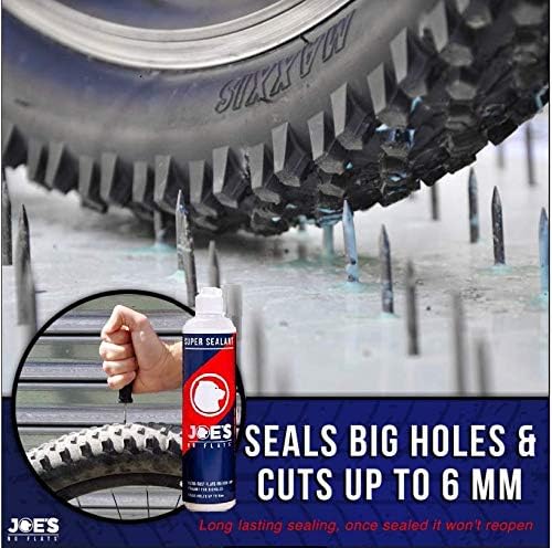 Joes B8 Bike Tyre Sealant Puncture Repair kit, Seals Holes up to 6mm Suitable for All Types of Bike Tyres, Ultra Fast Sealing,500ml Bottle 500 ml (Pack of 1) Multicoloured
