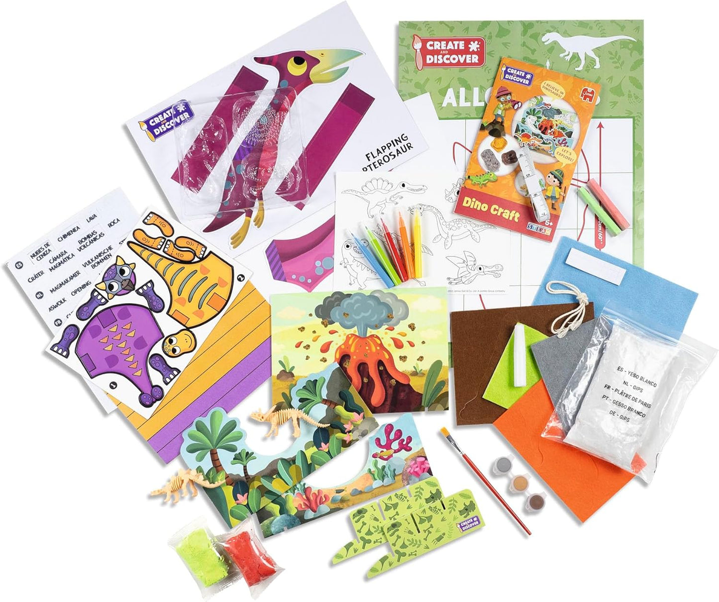 Jumbo 1110100287 Dino Craft Set for Children, Multi-Colour