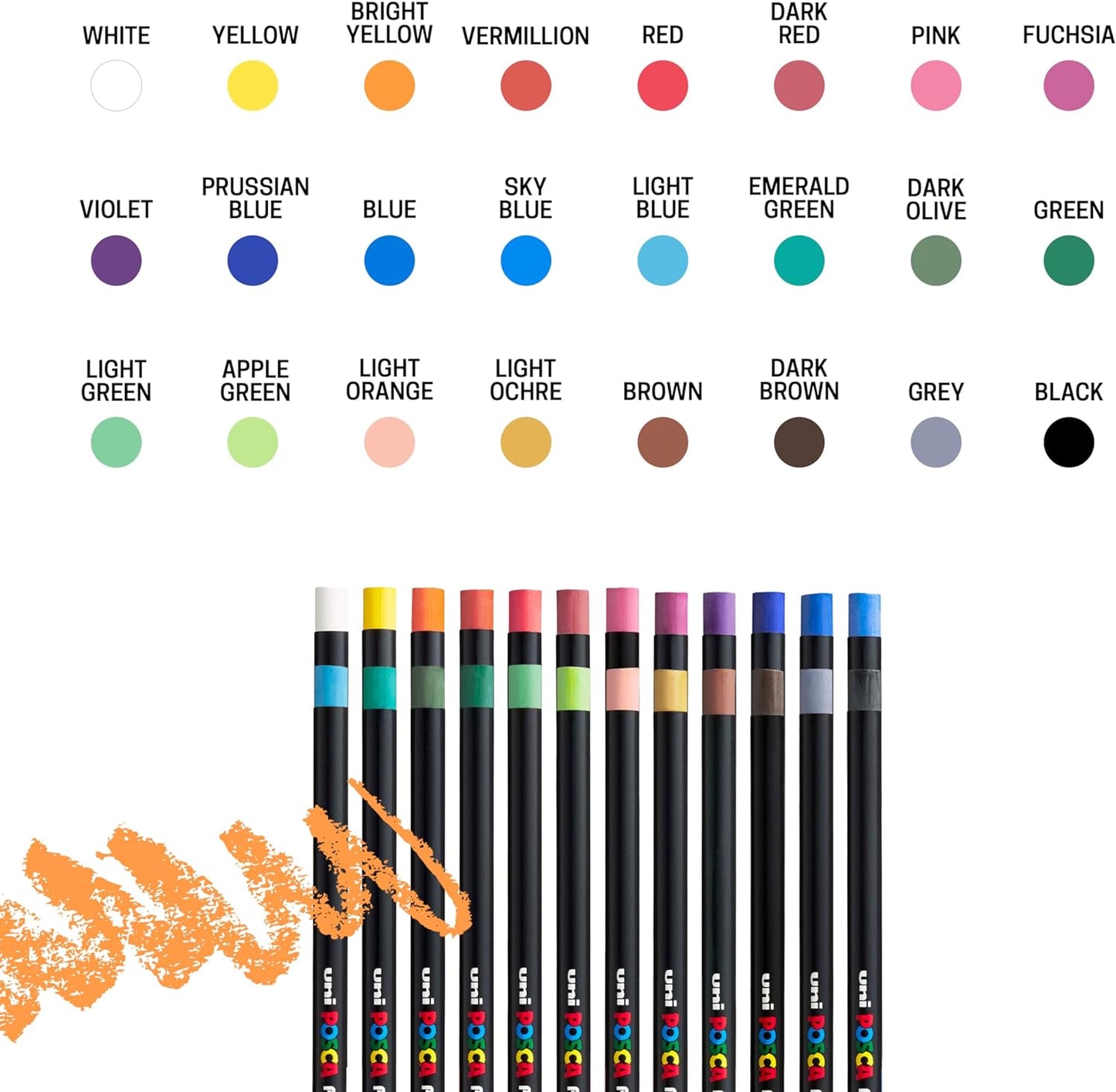 Case of 24 Uniball Pastel Pencils