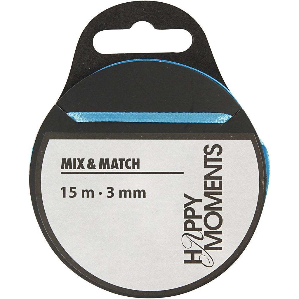 Satinband B 3 Mm 15 M Hellblau