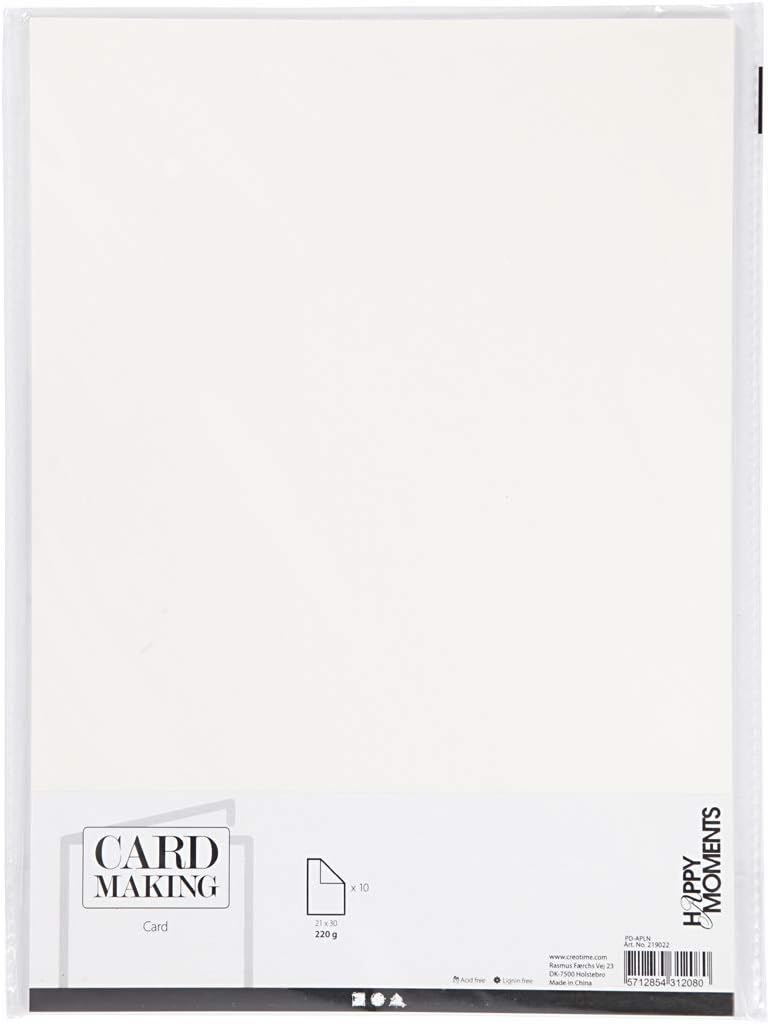 Happy Moments Karton und Papier, einfarbig, Off-White, Einheitsgröße