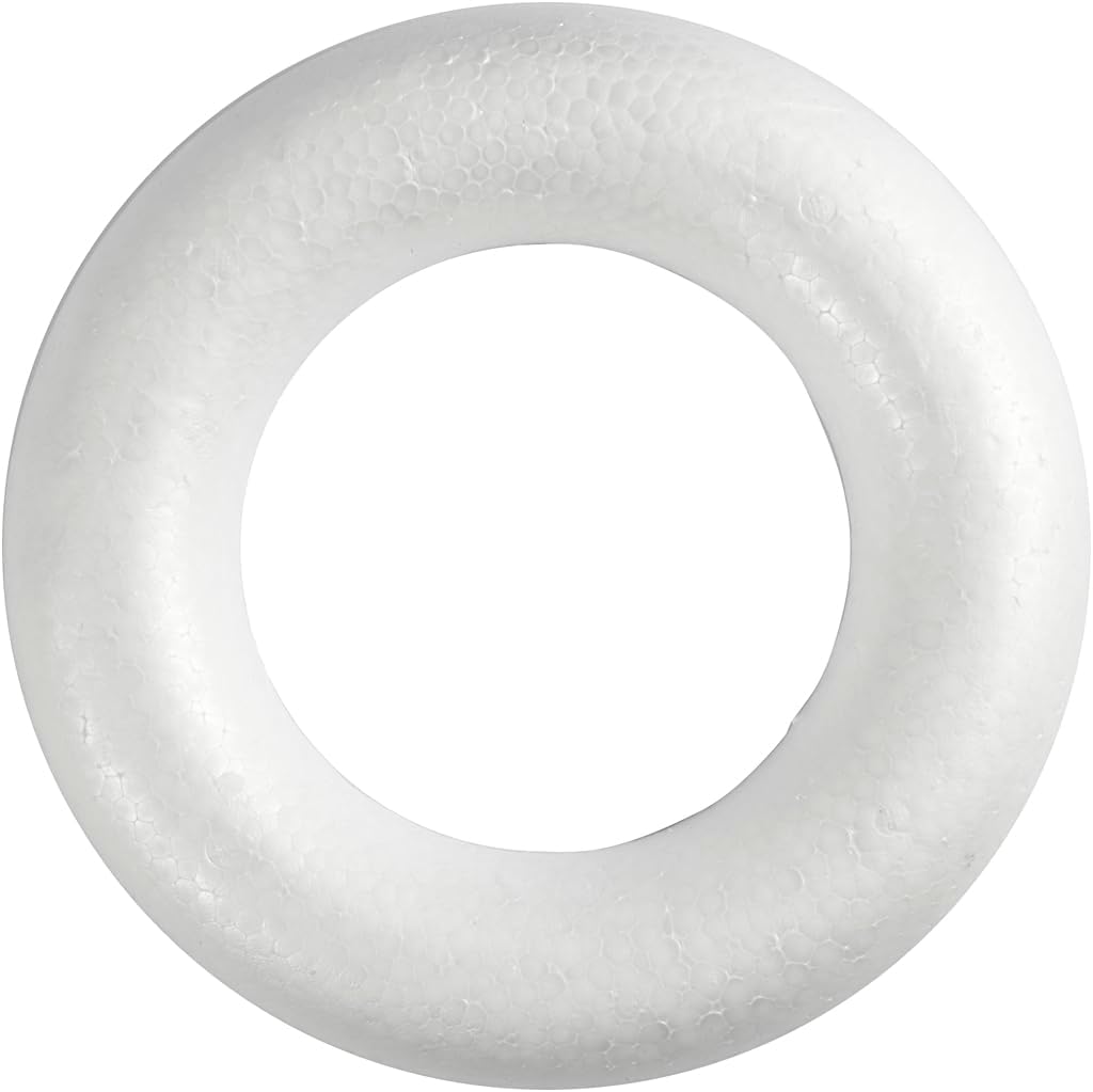 Styroporring Flach Au?enma?e 25 Cm St?rke: 30 Mm 1 Stck. Wei