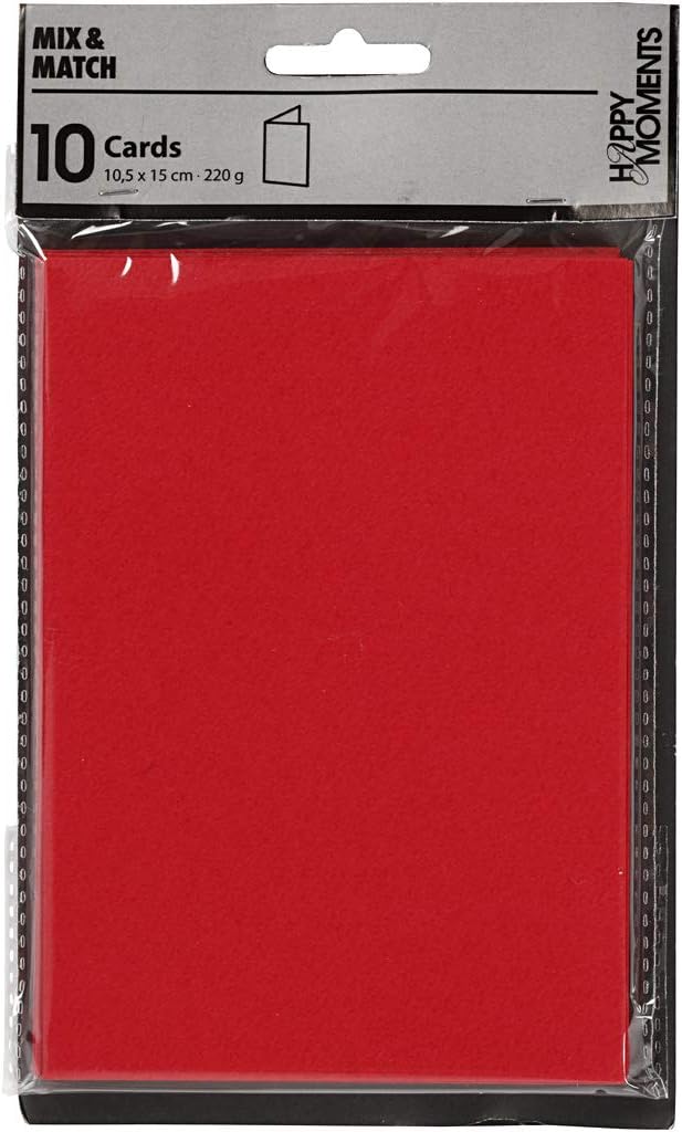 Creativ Company 216013 Gruß- und Grußkarte Standard Greeting Card 10 Stück - Gruß-/Trauerkarten (105 mm, 150 mm, 220 g, 10 Stück