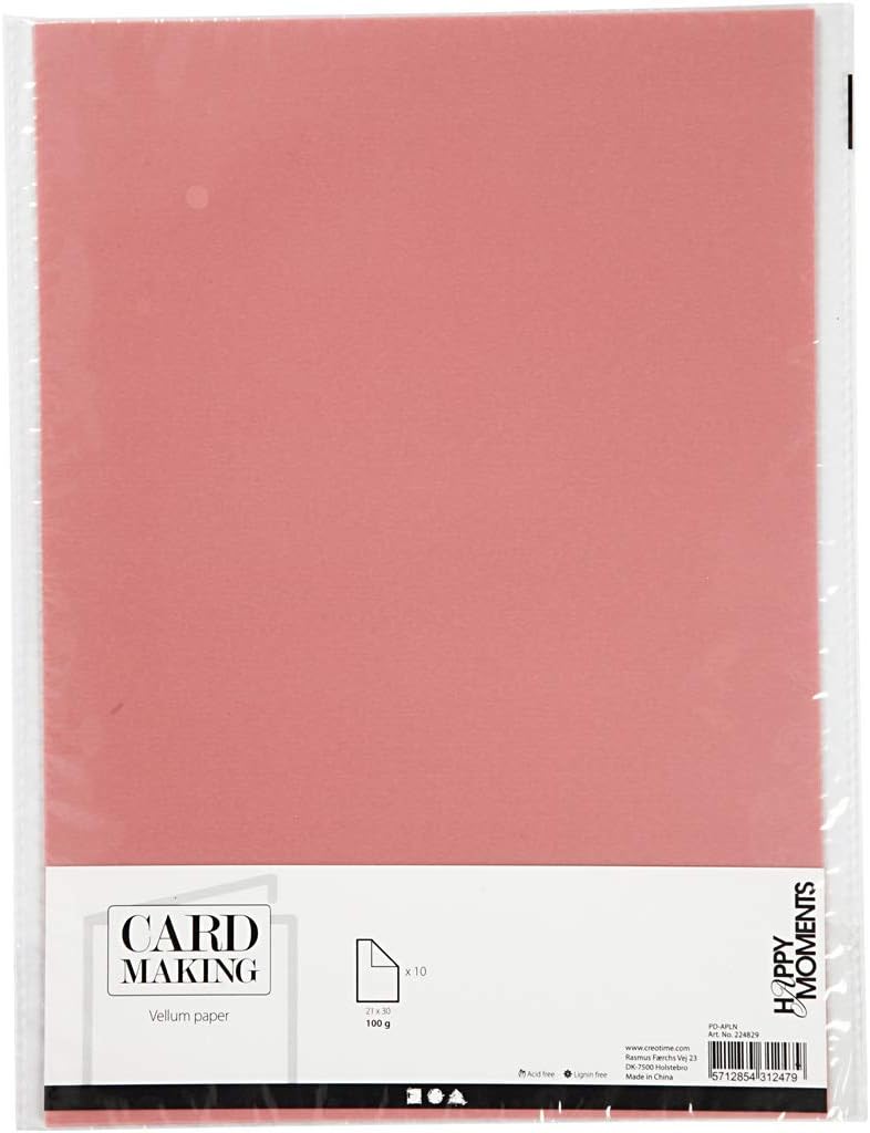Pergamentpapier A4 210x297 Mm 100 G 10 Bl. Rosa