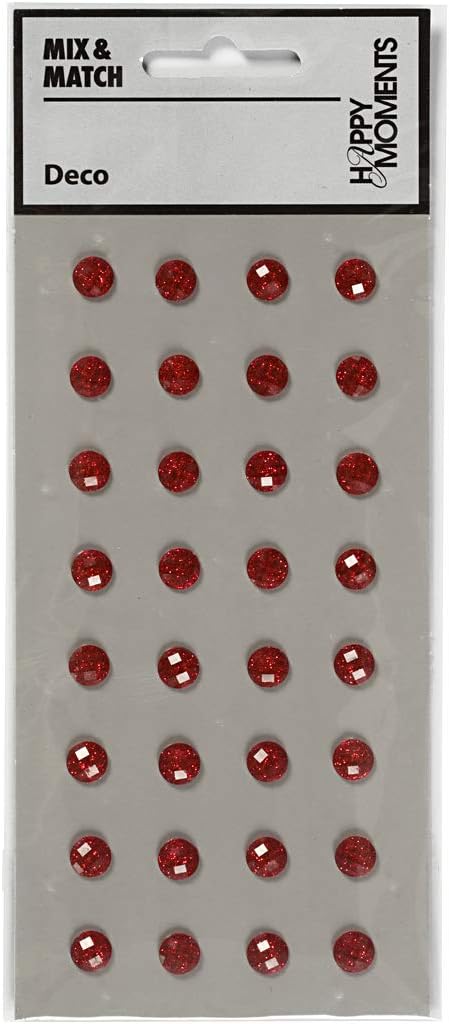 Strasssteine D: 8 Mm 32 Stck. Rot