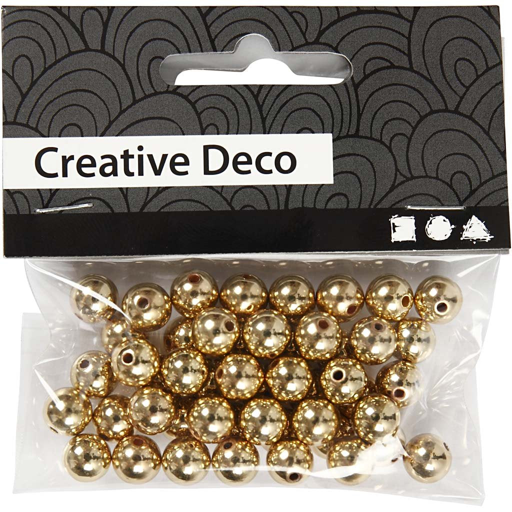 Wachsperlen D: 8 Mm Lochgr??e 1 Mm 50 Stck. Gold
