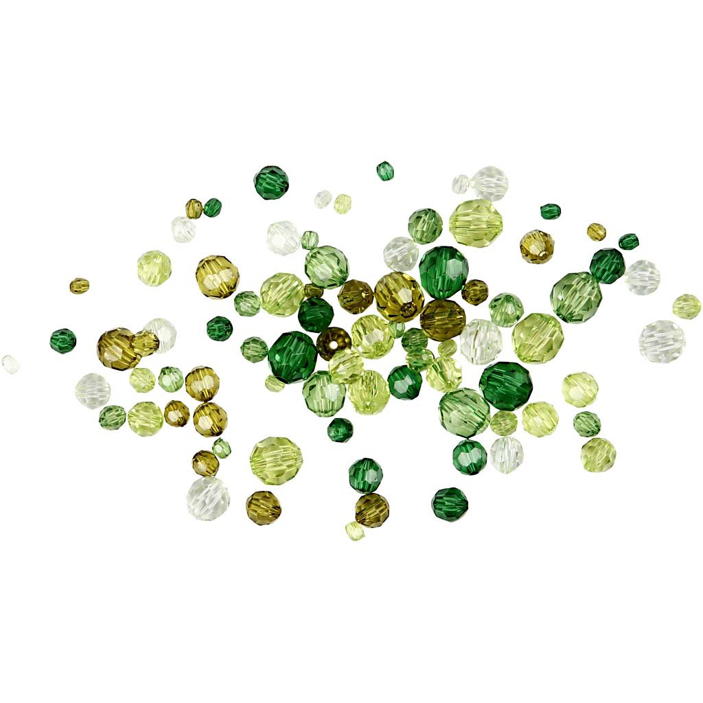 Creativ Company 618811 - Cuentas facetadas (40 unidades), color verde