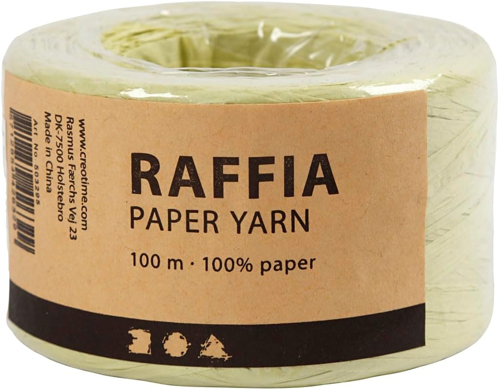 Paper Raffia 100 m Length 7-8 mm Light