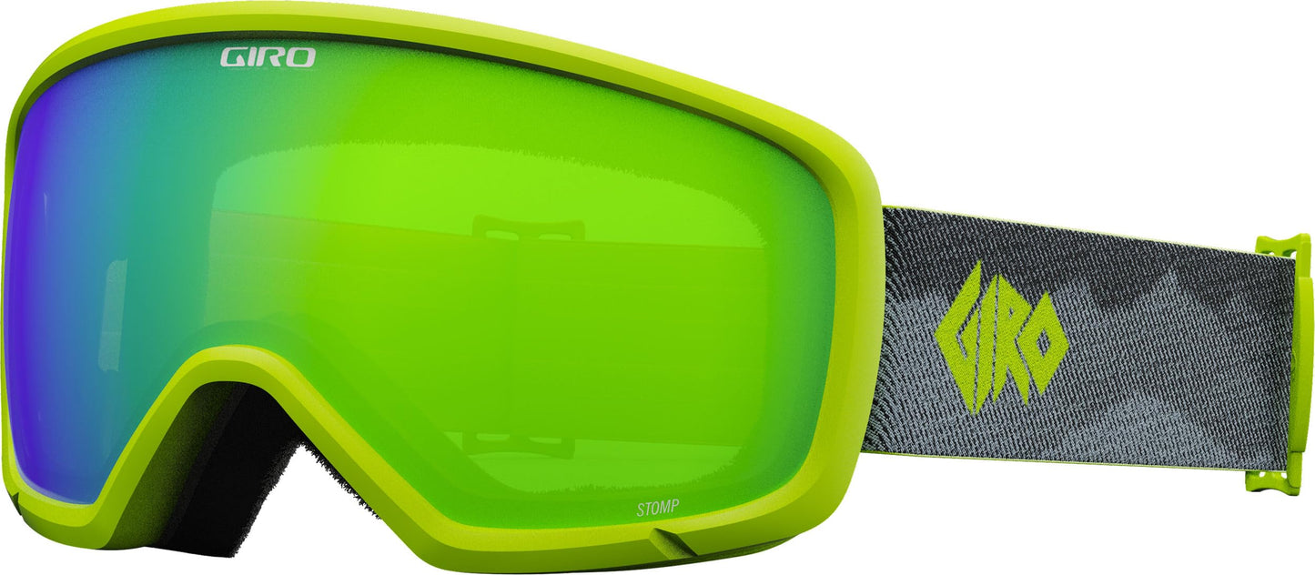 Giro Stomp Snow Goggle 2024 Ano Lime Linticular Loden Green Lenses