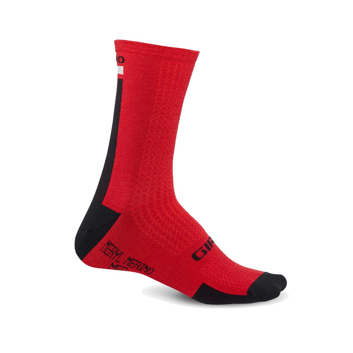 Giro Hrc+ Merino Wool Cycling Socks 2019 Dark Red/Black/Grey M