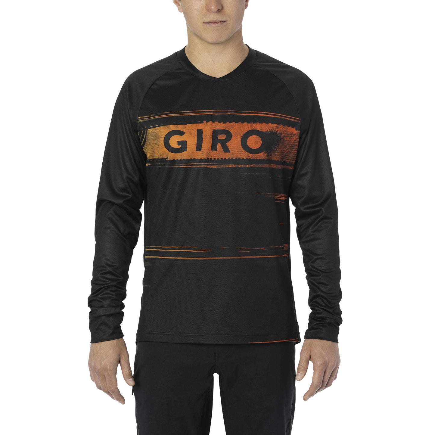 Giro Roust Long Sleeve MTB Jersey 2020 Black/Red Hypnotic 2XL