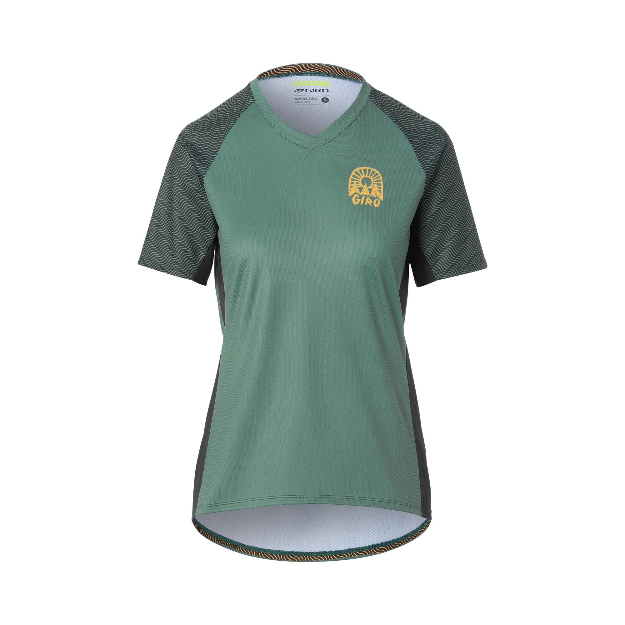 Giro Wavy Collection Women's Roust Short Sleeve MTB Jersey 2021 Grey Green S