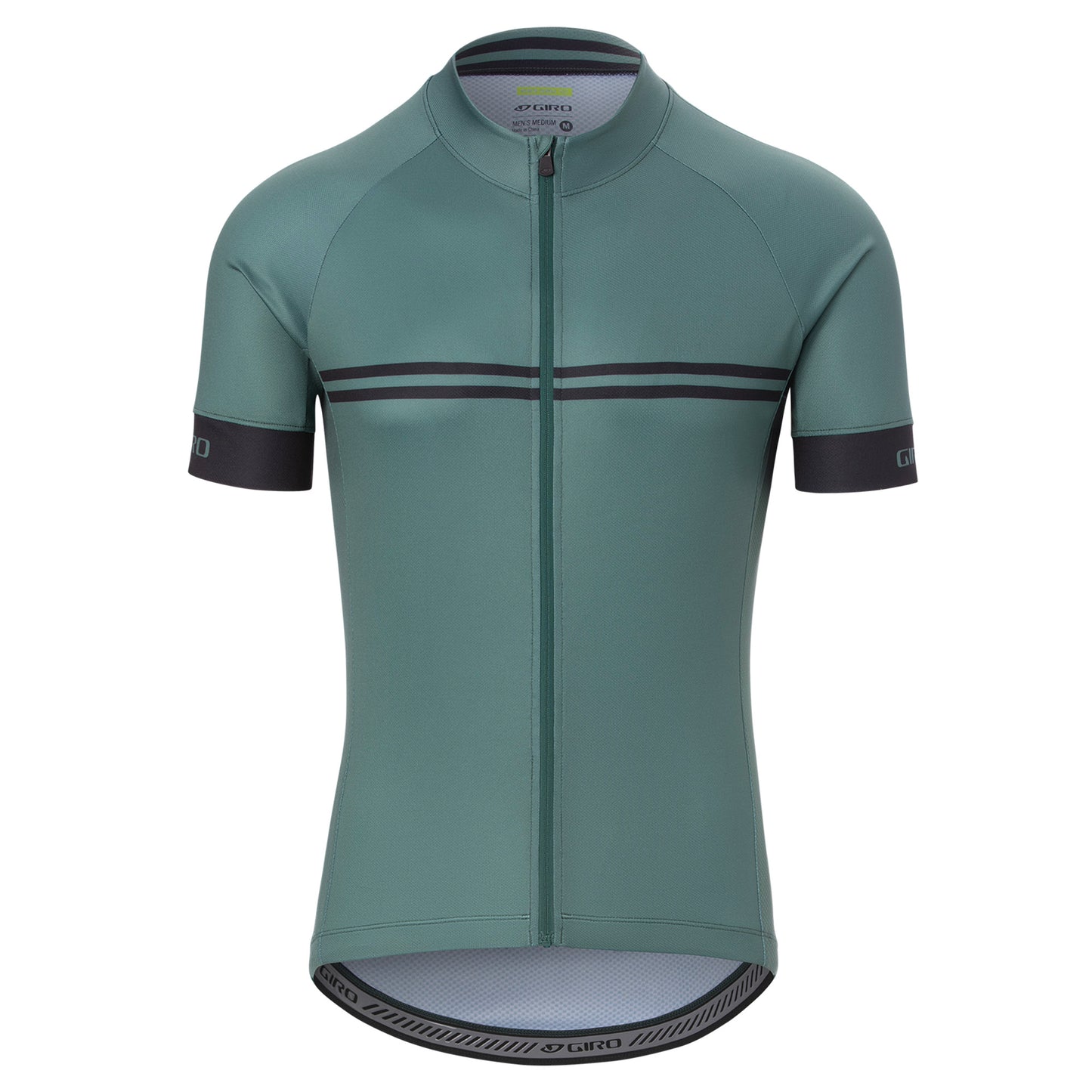 Giro Chrono Sport Short Sleeve Jersey 2021 Grey/Green Classic Stripe S