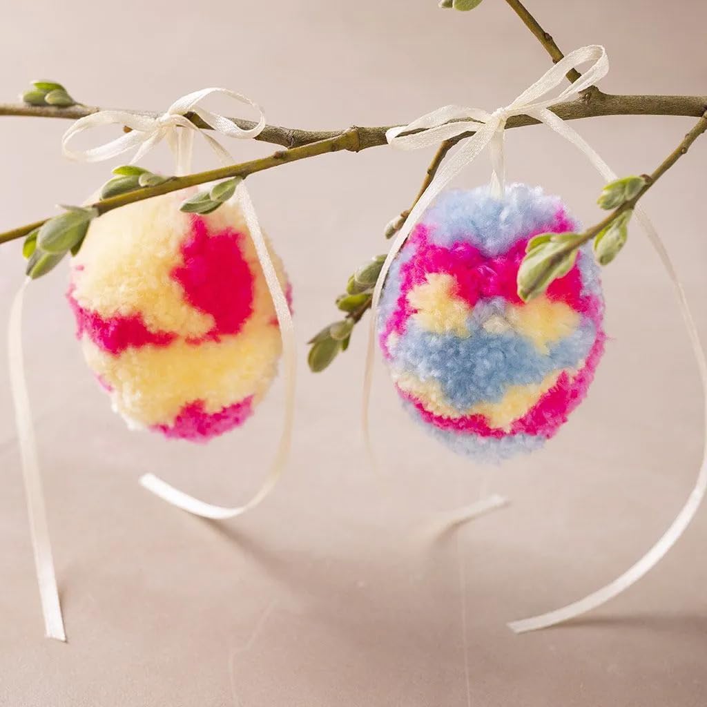 Mini Craft Kit Pompom, Colorful, Eggs, 1 Pack