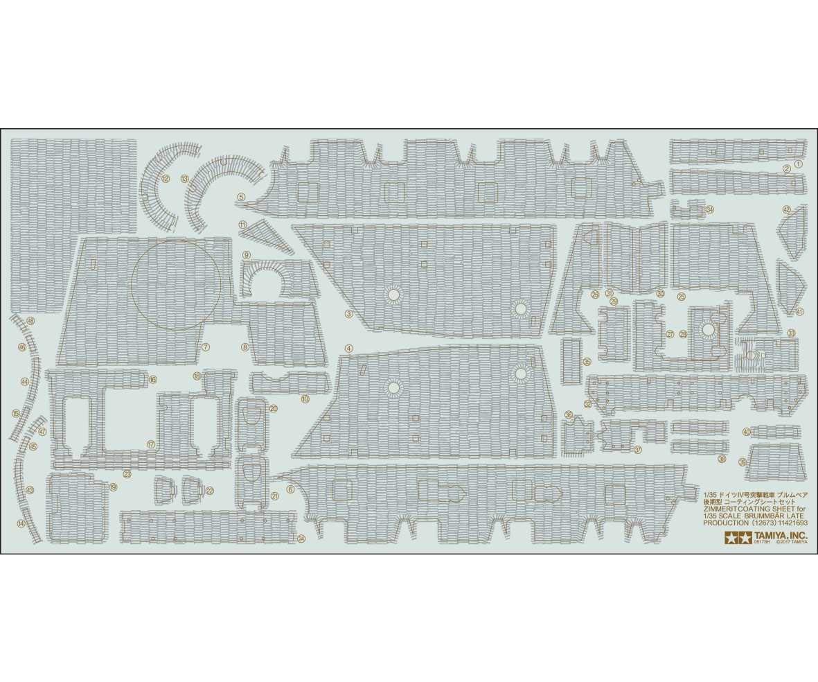 Tamiya 12673 – 1:35 Zimmerit Decor Sd.KFz.166 Buzzer Bear, Model Building, Crafts, Hobby, Glue, Accessories, Replacement Part
