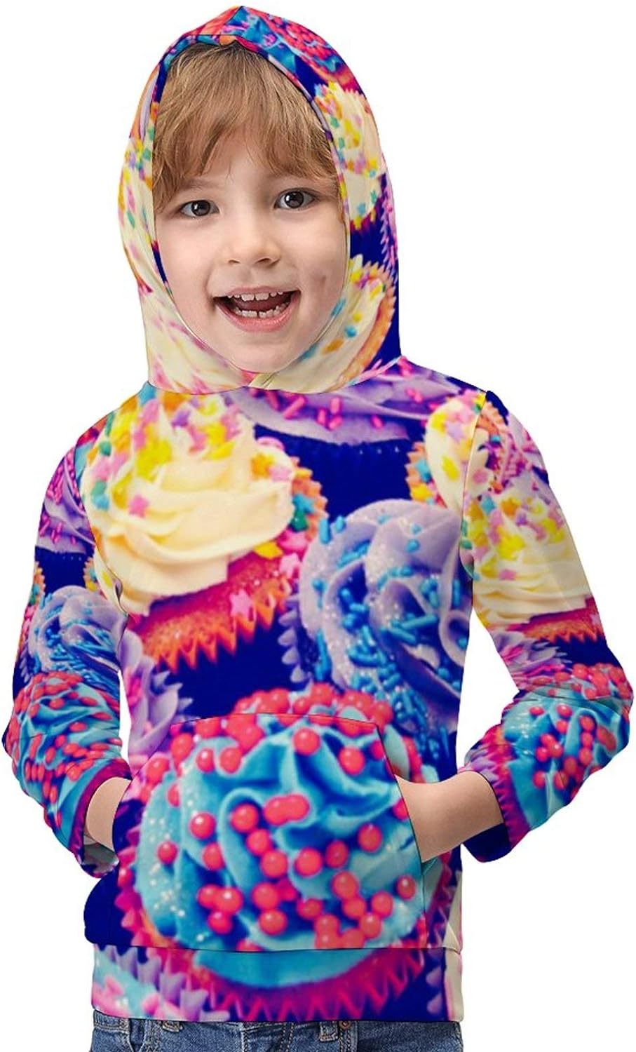 ODOKAY Unisex Kinder Hoodie und Sweatshirts Bedrucktes Jungen-Sweatshirt Langarm Herbst Hoodies