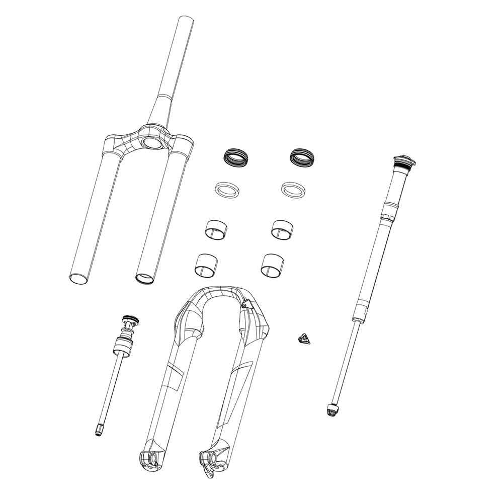 Rockshox Spare Front Suspension Internals Left Coil Spring Shaft (Shaft Bolt) Domain Dual Crown/Boxxer Race/Rc/Team/R2C2 2010-2016